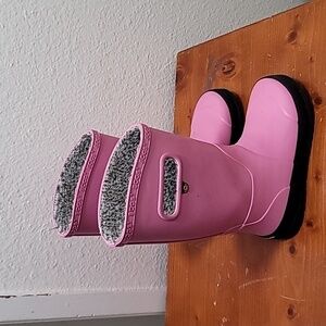 BOGS YOUTH RUBBER RAIN BOOTS INSULATED IN PINK SIZE 2